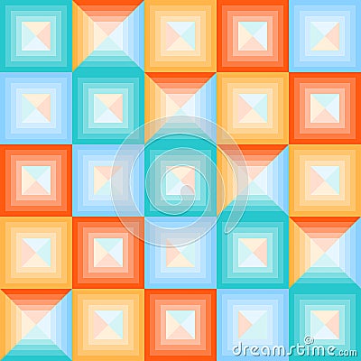 Abstract multicolored squares. Banner of abstract multicolored squares. Cartoon Illustration