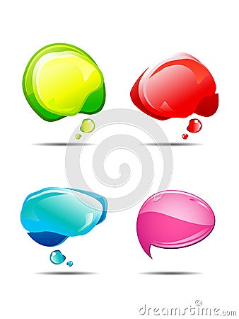 Abstract multiple colorful chat balloons Vector Illustration