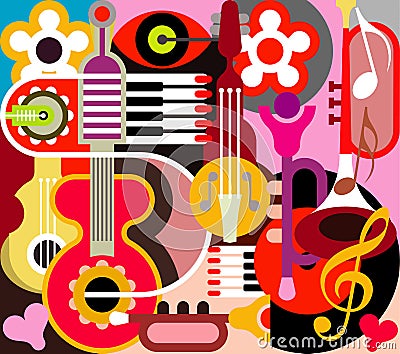 Abstract Music Vector Illustration