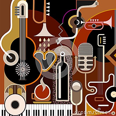 Abstract Music Background Vector Illustration