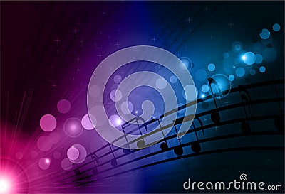 Abstract music background Cartoon Illustration