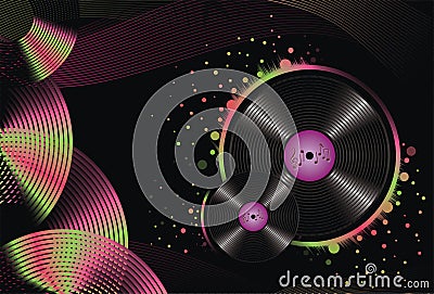 Abstract music background advertise Vector Illustration