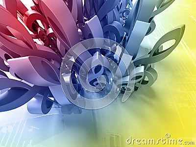 Abstract music concept Stock Photo