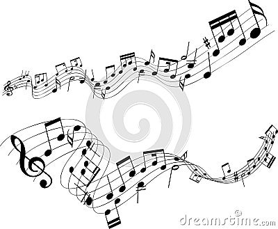 Abstract music notes Vector Illustration