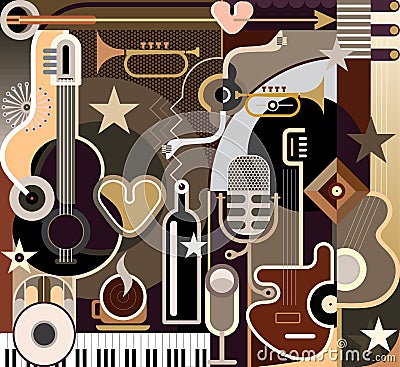 Abstract Music - vector illustration Vector Illustration