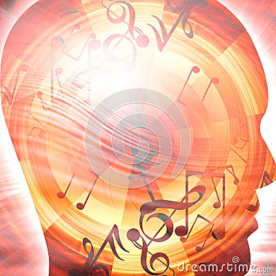 Abstract musical background Stock Photo