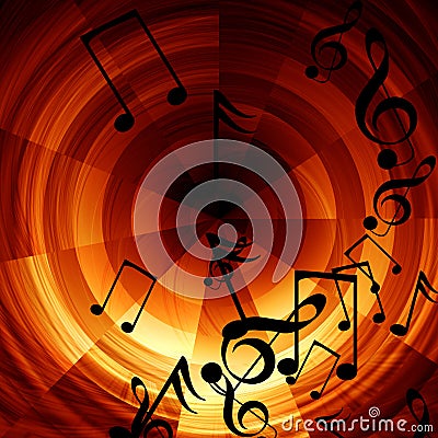 Abstract musical background Stock Photo