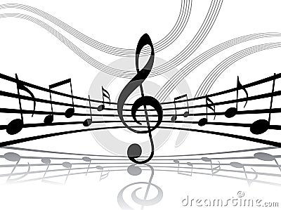 Abstract musical background Vector Illustration