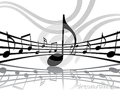 Abstract musical background Vector Illustration