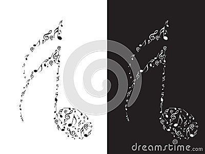 Abstract Musical notes Vector Illustration