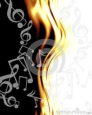 Abstract musical notes Stock Photo