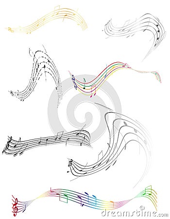 Abstract musical notes stock vector illustration Vector Illustration