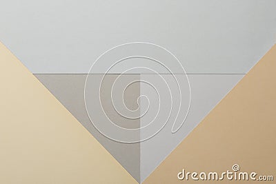 Abstract Muted Earthy Tones Paper Texture Minimalist Background. Geometrical pale colored paper flat lay background. Stock Photo