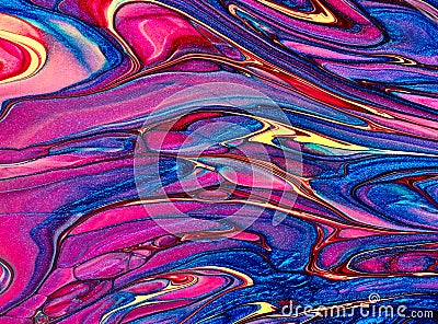 Abstract flowing paint background with marble pattern Stock Photo