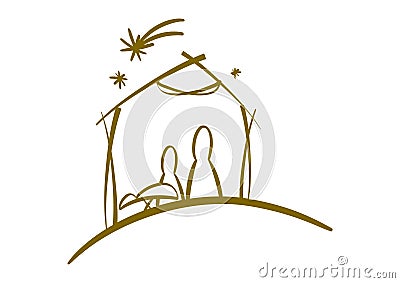 Abstract nativity symbol Vector Illustration