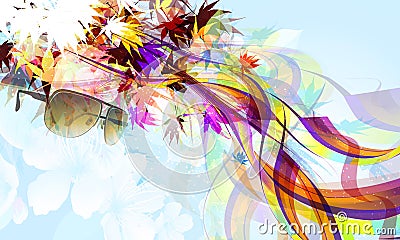 Abstract natural flow background Vector Illustration