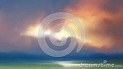 Abstract nature background with Colorful sunset Stock Photo