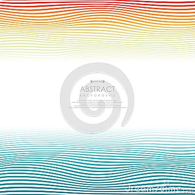 Abstract of nature summer colorful stripe line Vector Illustration