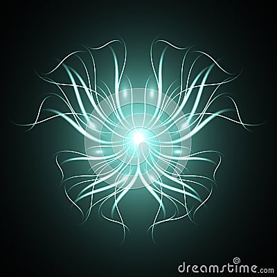 Abstract neon butterfly Vector Illustration