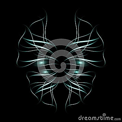 Abstract neon butterfly Vector Illustration