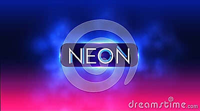 Abstract Neon Colors Blur Background. Trendy Space. Fog and Light. Vector Illustration