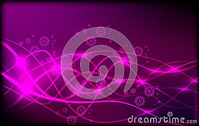 Abstract Neon Light Wave Background Stock Photo