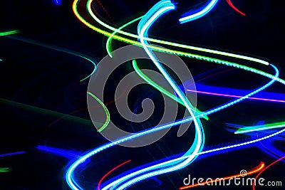 Abstract Neon Lights Stock Photo