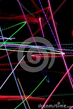 Abstract Neon Lights Stock Photo