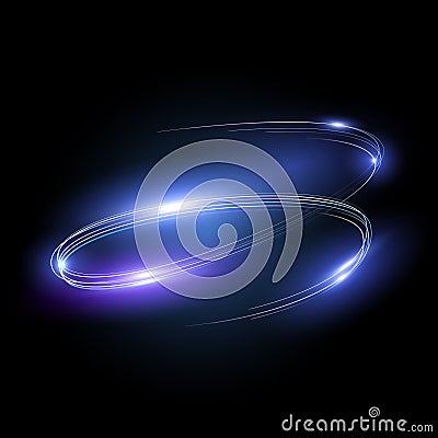 Abstract neon lights lines Vector Illustration