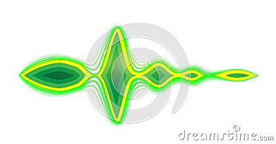 Abstract neon voice sound vibration on white Vector Illustration