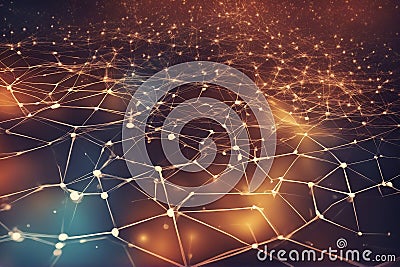 Abstract network connection background Stock Photo