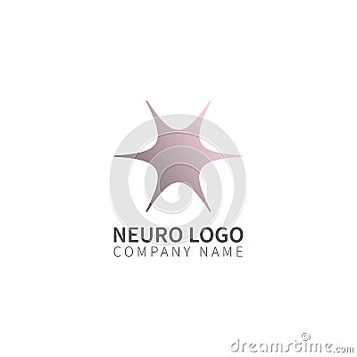 Abstract neuron logo design isolated on a white background. Stock Photo