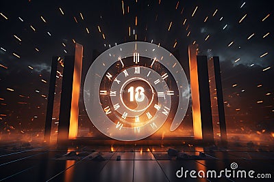Abstract New Years countdown concept with Stock Photo