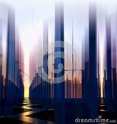 Abstract night city background Stock Photo