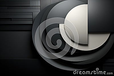 Abstract Noir Captivating black and white patterns - abstract background composition Stock Photo