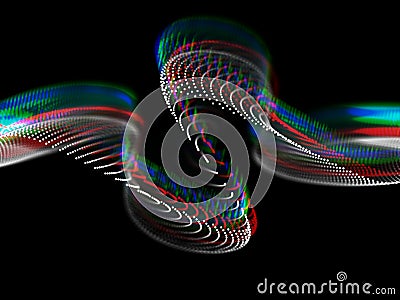 Abstract noise wire mesh background.Technology style.Wave dotty Stock Photo