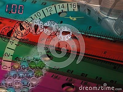 Abstract numbers background Stock Photo