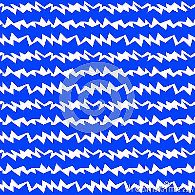 Water zigzag stormy waves seamless pattern Stock Photo