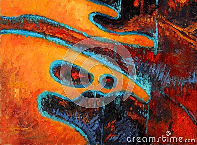 Abstract Oil Painting Stock Photo