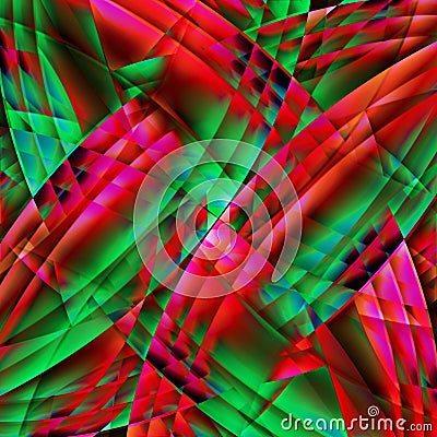 Abstract old chaotic pattern with colorful translucent lines Stock Photo