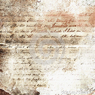 Abstract old handwritten paper Stock Photo