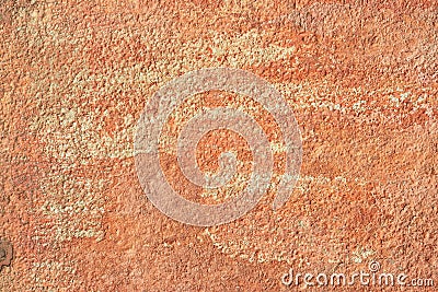 Abstract old terracotta plastered red wall texture background Stock Photo