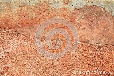 Abstract old terracotta plastered red wall texture background Stock Photo