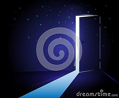 Abstract Open Door Vector Illustration