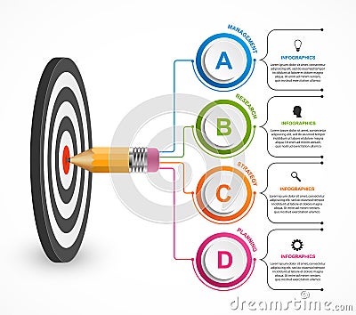 Abstract options infographics template. Infographics for business presentations or information banner. Vector Illustration