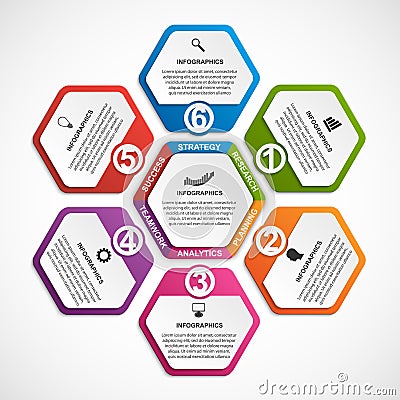 Abstract options infographics template. Infographics for business presentations or information banner. Vector Illustration