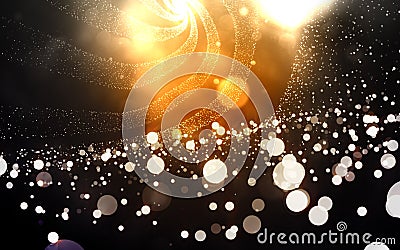 Abstract orange background with particles mesh Stock Photo