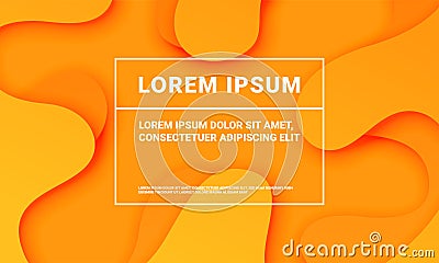 Abstract orange background soft fluid color gradient pattern. Vector minimal orange art background, modern flat shape Vector Illustration