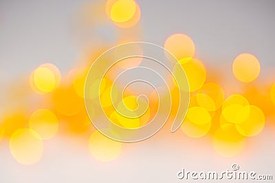 Abstract orange blurred light background with circles Stock Photo