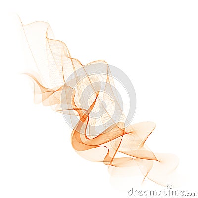 Abstract orange color wave design element. Abstract smooth color wavy vector. Curve flow orange motion illustration Cartoon Illustration